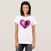 Valentine Heart Pink and Black Be Mine Tシャツ (正面フル)