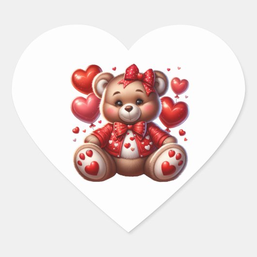 Valentine Heart Stickers ハートシール (正面)