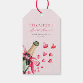 Valentine Hearts Bubbly Whimsical Bridal Shower ギフトタグ (裏面)