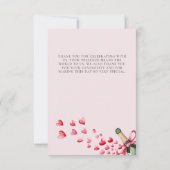 Valentine Hearts Bubbly Whimsical Bridal Shower サンキューカード (裏面)