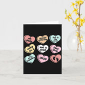 Valentine Hearts Candy Pregnancy Announcement Baby カード (黄色い花)