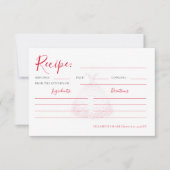 Valentine Hearts Dress Bridal Shower Recipe Card (正面)