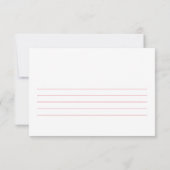 Valentine Hearts Dress Bridal Shower Recipe Card (裏面)