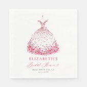 Valentine Hearts Dress Whimsical Bridal Shower スタンダードランチョンナプキン (正面)