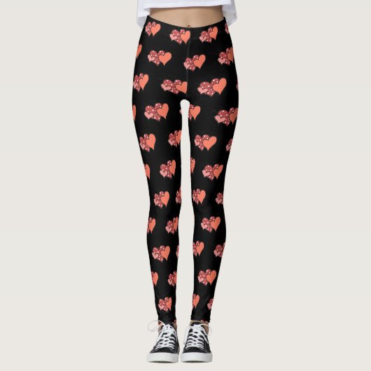 Valentine Hearts Leggings レギンス (正面)
