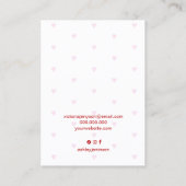 Valentine Hearts Love Jewelry Earring Display 名刺 (裏面)