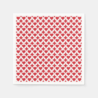 Valentine Hearts Paper Napkins スタンダードカクテルナプキン