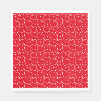 Valentine Hearts Paper Napkins スタンダードランチョンナプキン