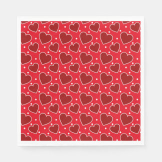 Valentine Hearts Paper Napkins スタンダードランチョンナプキン