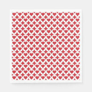 Valentine Hearts Paper Napkins スタンダードランチョンナプキン