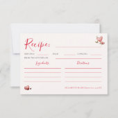 Valentine Hearts Vine Bridal Shower Recipe Card (正面)