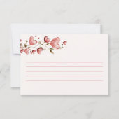 Valentine Hearts Vine Bridal Shower Recipe Card (裏面)