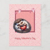 Valentine Hedgehog or Porcupine Card シーズンポストカード (正面)