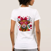 Valentine Highland Cow PNG Sublimation Des Tシャツ (裏面)