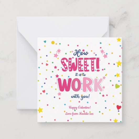 Valentine – How Sweet It Is Working With you ノートカード (正面)