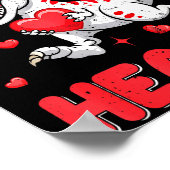 Valentine I Steal Hearts Trex Dino Toddler Kids Ba ポスター (角)