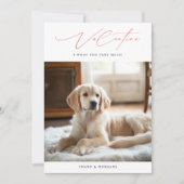 Valentine I Woof Youおもしろい Very Much Dog Photo シーズンカード (正面)