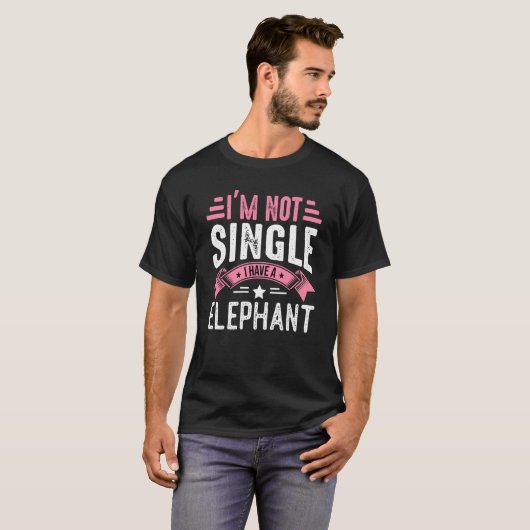 Valentine I'm Not Single I Have A Elephant Boy Tod Tシャツ (正面フル)