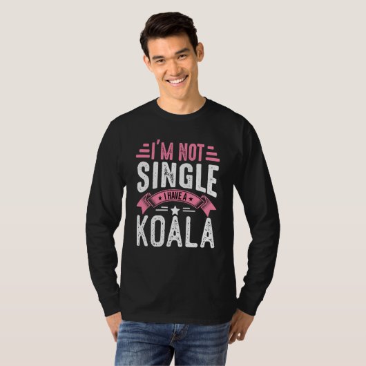 Valentine I'm Not Single I Have A Koala Boy Toddle Tシャツ (正面フル)