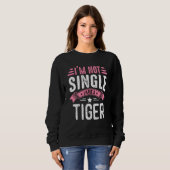Valentine I'm Not Single I Have A Tiger Boy Toddle スウェットシャツ (正面フル)