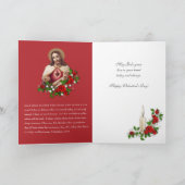 Valentine Jesus Catholic Religious Sacred Heart  シーズンカード (内部)