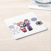 Valentine joy スクエアペーパーコースター (アングル)
