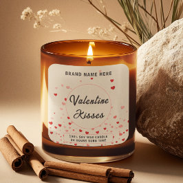 Valentine Kisses Candle –  Modern Love Label スクエアシール