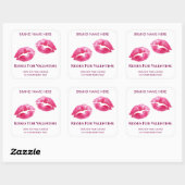 Valentine Kisses Custom Candle Sticker スクエアシール (シート)