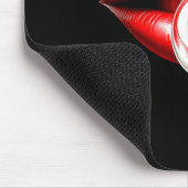 Valentine Lips Kisses Valentines Funny Candy Cane  マウスパッド (コーナー)