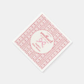 Valentine Little Sweetheart Bow Baby Shower スタンダードカクテルナプキン (角)