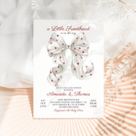 Valentine Little sweetheart Boy Girl Baby Shower 招待状