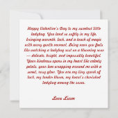  Valentine Love Bug on Blossoms Rose カード (裏面)