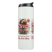  Valentine Love Bug on Blossoms Rose タンブラー (回転左)