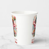  Valentine Love Bug on Blossoms Rose 紙コップ (左)