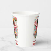  Valentine Love Bug on Blossoms Rose 紙コップ (右)