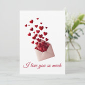 Valentine Love Card | Romantic for Him & Her サンキューカード (スタンド正面)