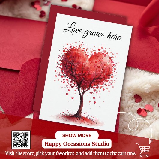 Valentine Love Card | Romantic for Him & Her サンキューカード
