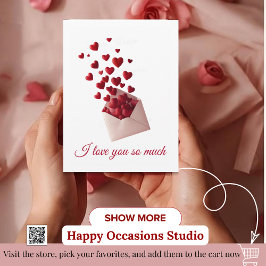 Valentine Love Card | Romantic for Him & Her サンキューカード