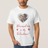 Valentine  Love Custom Photo & Name Tシャツ (正面)