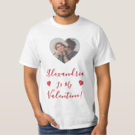 Valentine Love Custom Photo & Name Tシャツ