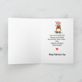 Valentine Love Fun Otter Animal Love Heart シーズンカード (内部)