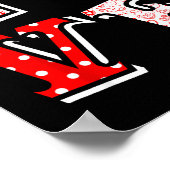 Valentine Love Golf Heart Valentine Day Women Men  ポスター (角)