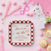 Valentine Love is in the Air Bridal Shower ペーパープレート (パーティー)