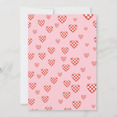 Valentine Love is in the Air Pink Bridal Shower 招待状 (裏面)