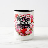 Valentine Love Mug ツートーンマグカップ (中央)