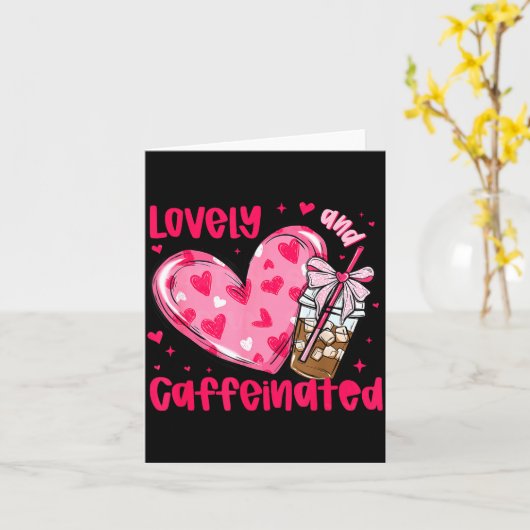 Valentine Lovely &amp; Caffeinated Coffee Lover Co カード (黄色い花)