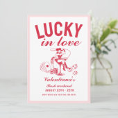 Valentine lucky bachelorette in love party 招待状 (スタンド正面)
