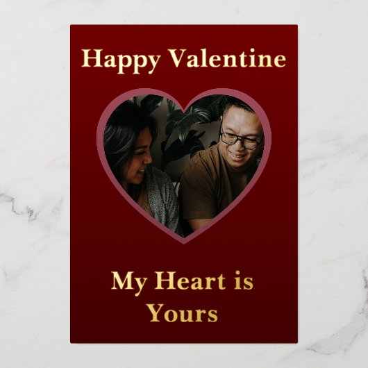 Valentine Magic Hearts Photopop 箔シーズンカード (正面)