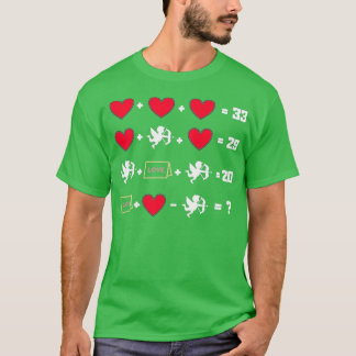 Valentine Math Equations for Math先生 Tシャツ