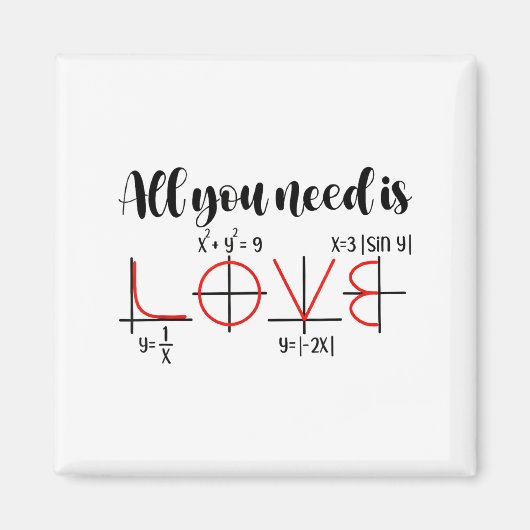 Valentine Math Humor For Teachers Students  マグネット (正面)